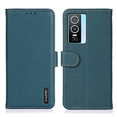 Coque Portefeuille Livre Cuir Etui Clapet B01H pour Vivo Y74s 5G Vert