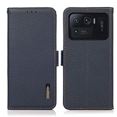 Coque Portefeuille Livre Cuir Etui Clapet B01H pour Xiaomi Mi 11 Ultra 5G Bleu