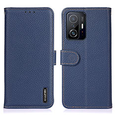 Coque Portefeuille Livre Cuir Etui Clapet B01H pour Xiaomi Mi 11T Pro 5G Bleu