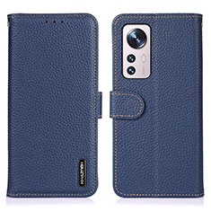 Coque Portefeuille Livre Cuir Etui Clapet B01H pour Xiaomi Mi 12X 5G Bleu