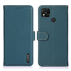 Coque Portefeuille Livre Cuir Etui Clapet B01H pour Xiaomi POCO C3 Vert