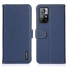 Coque Portefeuille Livre Cuir Etui Clapet B01H pour Xiaomi Poco M4 Pro 5G Bleu