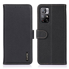 Coque Portefeuille Livre Cuir Etui Clapet B01H pour Xiaomi Poco M4 Pro 5G Noir