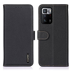 Coque Portefeuille Livre Cuir Etui Clapet B01H pour Xiaomi Poco X3 GT 5G Noir