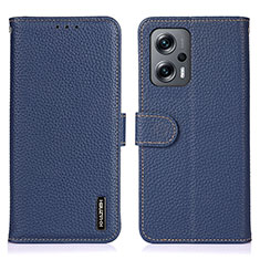 Coque Portefeuille Livre Cuir Etui Clapet B01H pour Xiaomi Poco X4 GT 5G Bleu