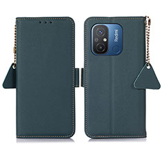 Coque Portefeuille Livre Cuir Etui Clapet B01H pour Xiaomi Redmi 12C 4G Vert