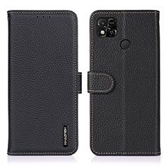 Coque Portefeuille Livre Cuir Etui Clapet B01H pour Xiaomi Redmi 9 Activ Noir