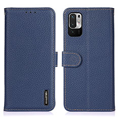 Coque Portefeuille Livre Cuir Etui Clapet B01H pour Xiaomi Redmi Note 10 JE 5G Bleu