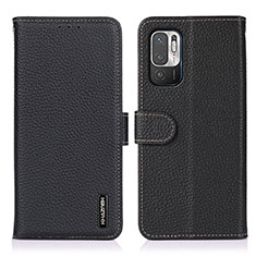 Coque Portefeuille Livre Cuir Etui Clapet B01H pour Xiaomi Redmi Note 10T 5G Noir