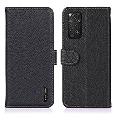 Coque Portefeuille Livre Cuir Etui Clapet B01H pour Xiaomi Redmi Note 11 4G (2022) Noir