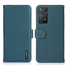 Coque Portefeuille Livre Cuir Etui Clapet B01H pour Xiaomi Redmi Note 11 Pro 4G Vert