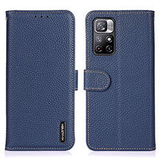 Coque Portefeuille Livre Cuir Etui Clapet B01H pour Xiaomi Redmi Note 11S 5G Bleu