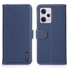 Coque Portefeuille Livre Cuir Etui Clapet B01H pour Xiaomi Redmi Note 12 Pro 5G Bleu