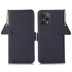 Coque Portefeuille Livre Cuir Etui Clapet B01H pour Xiaomi Redmi Note 12 Turbo 5G Bleu