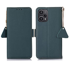 Coque Portefeuille Livre Cuir Etui Clapet B01H pour Xiaomi Redmi Note 12 Turbo 5G Vert