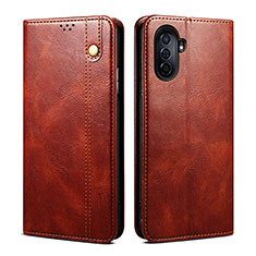 Coque Portefeuille Livre Cuir Etui Clapet B01S pour Huawei Enjoy 50 Marron