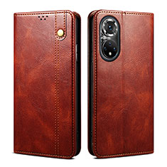 Coque Portefeuille Livre Cuir Etui Clapet B01S pour Huawei Honor 50 5G Marron