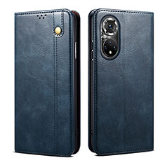 Coque Portefeuille Livre Cuir Etui Clapet B01S pour Huawei Honor 50 Pro 5G Bleu