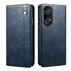 Coque Portefeuille Livre Cuir Etui Clapet B01S pour Huawei P50 Bleu