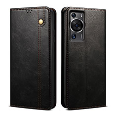 Coque Portefeuille Livre Cuir Etui Clapet B01S pour Huawei P60 Pro Noir