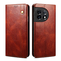 Coque Portefeuille Livre Cuir Etui Clapet B01S pour OnePlus 11R 5G Marron