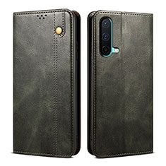 Coque Portefeuille Livre Cuir Etui Clapet B01S pour OnePlus Nord CE 5G Vert