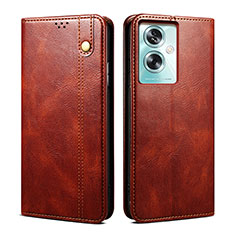 Coque Portefeuille Livre Cuir Etui Clapet B01S pour Oppo A2 5G Marron