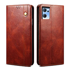 Coque Portefeuille Livre Cuir Etui Clapet B01S pour Oppo Find X5 Lite 5G Marron