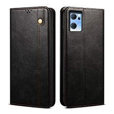 Coque Portefeuille Livre Cuir Etui Clapet B01S pour Oppo Reno7 5G Noir