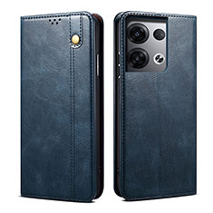 Coque Portefeuille Livre Cuir Etui Clapet B01S pour Oppo Reno8 Pro 5G Bleu