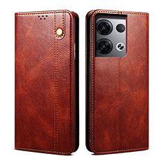 Coque Portefeuille Livre Cuir Etui Clapet B01S pour Oppo Reno8 Pro 5G Marron