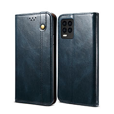 Coque Portefeuille Livre Cuir Etui Clapet B01S pour Realme 8 Pro Bleu