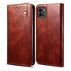 Coque Portefeuille Livre Cuir Etui Clapet B01S pour Samsung Galaxy A22 5G Marron