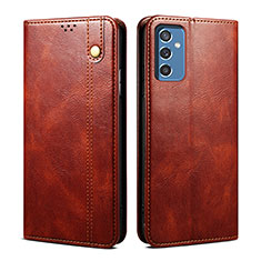 Coque Portefeuille Livre Cuir Etui Clapet B01S pour Samsung Galaxy M52 5G Marron