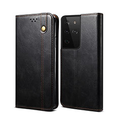 Coque Portefeuille Livre Cuir Etui Clapet B01S pour Samsung Galaxy S22 Ultra 5G Noir