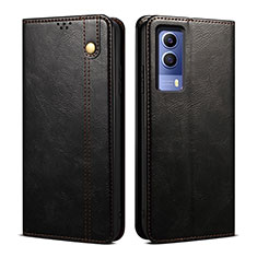 Coque Portefeuille Livre Cuir Etui Clapet B01S pour Vivo iQOO Z5x 5G Noir