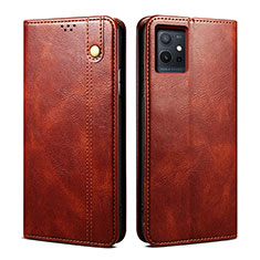 Coque Portefeuille Livre Cuir Etui Clapet B01S pour Vivo iQOO Z6 5G Marron