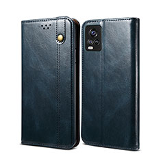 Coque Portefeuille Livre Cuir Etui Clapet B01S pour Vivo V20 (2021) Bleu