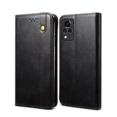 Coque Portefeuille Livre Cuir Etui Clapet B01S pour Vivo V21 5G Noir