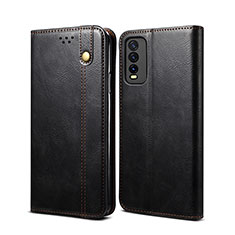 Coque Portefeuille Livre Cuir Etui Clapet B01S pour Vivo Y12G Noir