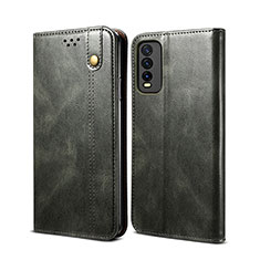 Coque Portefeuille Livre Cuir Etui Clapet B01S pour Vivo Y12s (2021) Vert