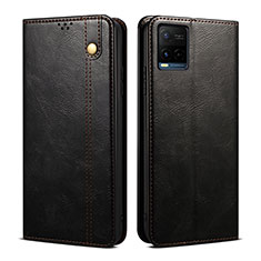 Coque Portefeuille Livre Cuir Etui Clapet B01S pour Vivo Y21e Noir