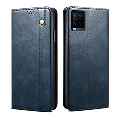 Coque Portefeuille Livre Cuir Etui Clapet B01S pour Vivo Y32 4G Bleu