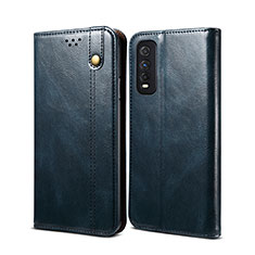 Coque Portefeuille Livre Cuir Etui Clapet B01S pour Vivo Y51s 5G Bleu