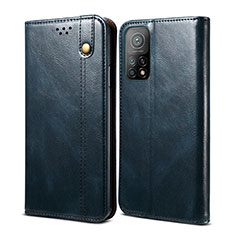 Coque Portefeuille Livre Cuir Etui Clapet B01S pour Xiaomi Mi 10T 5G Bleu