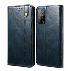 Coque Portefeuille Livre Cuir Etui Clapet B01S pour Xiaomi Mi 10T Pro 5G Bleu