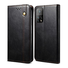 Coque Portefeuille Livre Cuir Etui Clapet B01S pour Xiaomi Mi 10T Pro 5G Noir