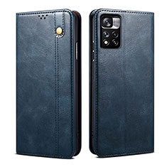 Coque Portefeuille Livre Cuir Etui Clapet B01S pour Xiaomi Mi 11i 5G (2022) Bleu