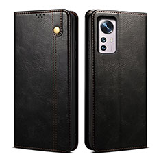 Coque Portefeuille Livre Cuir Etui Clapet B01S pour Xiaomi Mi 12 5G Noir