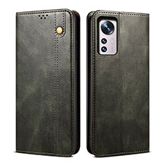 Coque Portefeuille Livre Cuir Etui Clapet B01S pour Xiaomi Mi 12 5G Vert